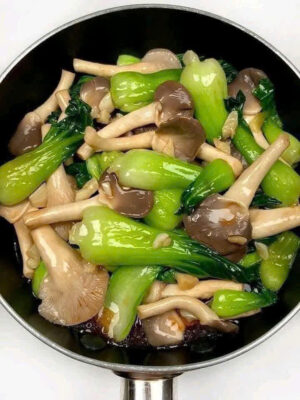 Cải Xào Nấm